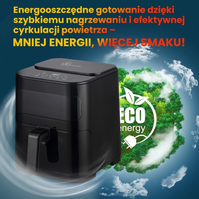Extralink HOME AIR 5.2L EU SJ-520 fryer Single 1600 W Hot air fryer Black