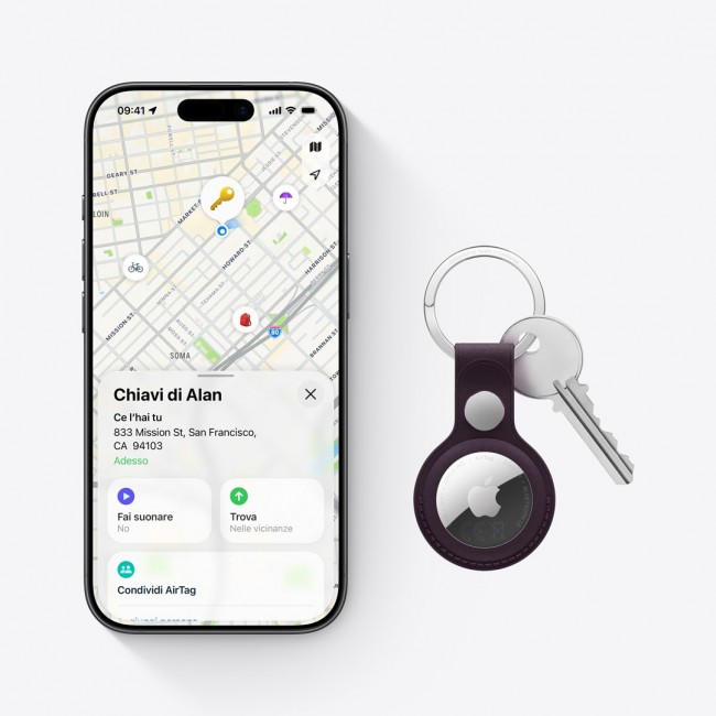 Apple AirTag Personal Finder Silver, White Apple AirTag Personal Finder Silver, White