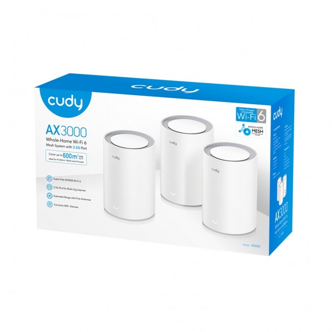 Cudy AX3000 Wi-Fi 6 Mesh 2.5G Solution Cudy AX3000 Wi-Fi 6 Mesh 2.5G Solution