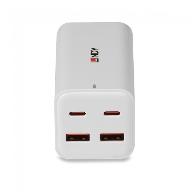 Lindy 100W 4-Port USB Type A & C GaN Charger