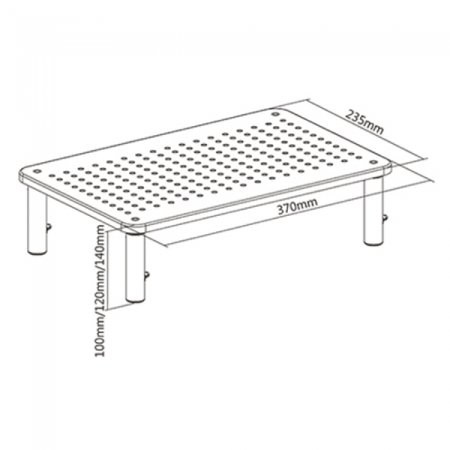 Gembird MS-TABLE-01 monitor mount / stand Black Desk