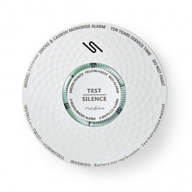 Smoke and carbon monoxide detector Nedis DTCTCS10WT Smoke and carbon monoxide detector Nedis DTCTCS10WT
