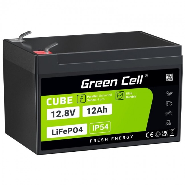 Green Cell LFPGC12V12AH UPS battery Lithium Iron Phosphate (LiFePO4) 12.8 V 12 Ah Green Cell LFPGC12V12AH UPS battery Lithium Iron Phosphate (LiFePO4) 12.8 V 12 Ah