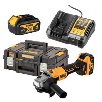 18V XR angle grinder, 125mm, 2x4Ah