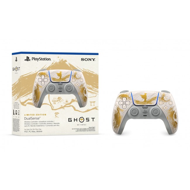 Sony Dualsense Ghost of Yotei Limited Edition Gold, White Bluetooth/USB Gamepad Analogue / Digital PlayStation 5 Sony Dualsense Ghost of Yotei Limited Edition Gold, White Bluetooth/USB Gamepad Analogue / Digital PlayStation 5