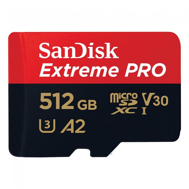 SD MicroSD Card 512GB SanDisk Extreme Pro SDXC inkl. Adapt
