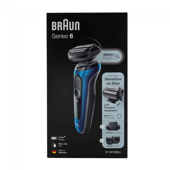 Braun Series 6 61-B1500s Foil shaver Trimmer Blue