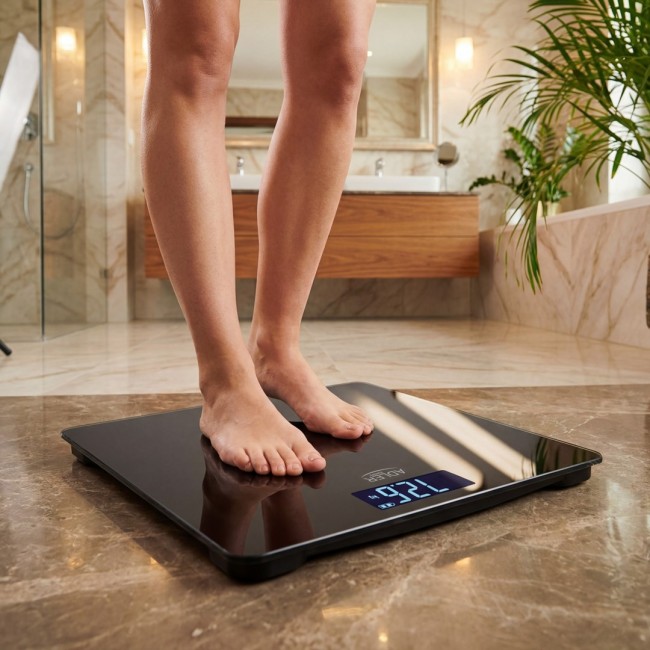 Bathroom scale ADLER AD 8194b rechargeable USB-C Black