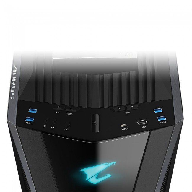 Gigabyte AORUS C700 GLASS ATX FullTower Black Case with Window Without Power Supply
