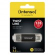 Intenso Twist Line USB flash drive 128 GB USB Type-A / USB Type-C 3.2 Gen 1 (3.1 Gen 1) Anthracite