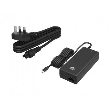 Conceptronic OZUL03BUK 100W GaN Desktop USB PD Charger, Built-in USB-C Cable, UK plug