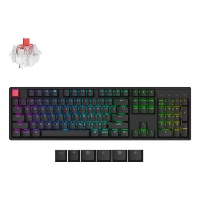 Keychron K10 QMK V2 keyboard Universal USB + RF Wireless + Bluetooth QWERTY English Black