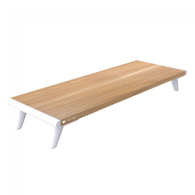 Techly ICA-MS 389 monitor mount / stand Desk White, Wood
