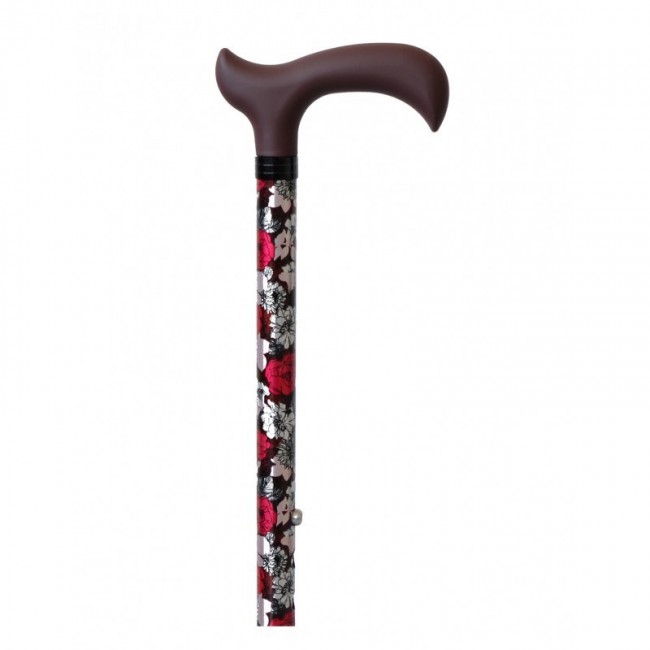 Walking stick aluminium decorative Flowers