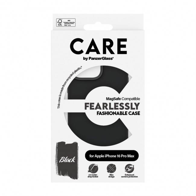 PanzerGlass CARE by Fashionable Case Black w. MagSafe iPhone 16 Pro Max PanzerGlass CARE by Fashionable Case Black w. MagSafe iPhone 16 Pro Max