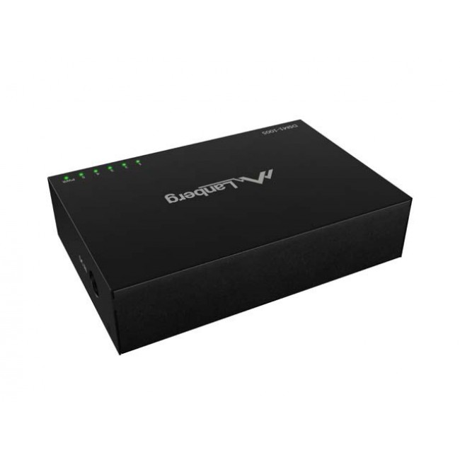 LANBERG DSM1-1005 SWITCH 5X 1GB/S UNMANAGED GIGABIT ETHERNET DESKTOP 12V (METAL CASE)