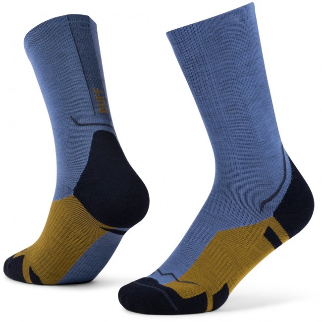 BUFF Merino Lightweight Crew Sock LWC4 Socks, Blue L
