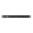 Lanberg PDU-10I-0200-IEC-BK power distribution unit (PDU) 10 AC outlet(s) 1U Black