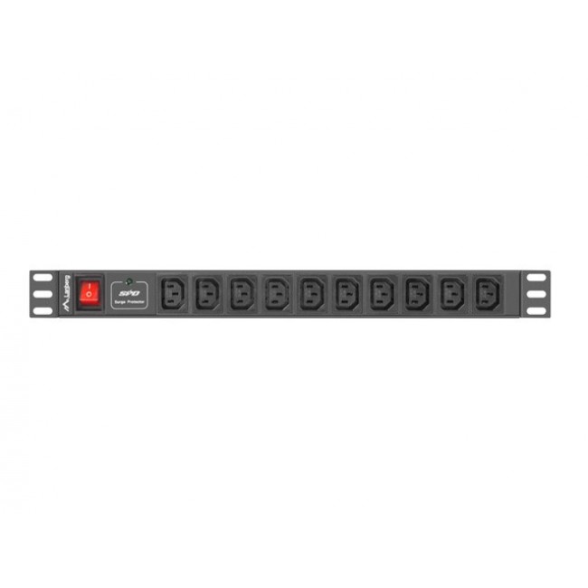 Lanberg PDU-10I-0200-IEC-BK power distribution unit (PDU) 10 AC outlet(s) 1U Black