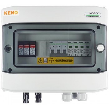 DC+AC connection switchgear with 1000V surge arrester type 2, 1x PV string, 1x MPPT // og. AC type 2, 16A, 1-F