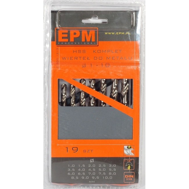 HSS Drill Bit Set for Metal 1-10mm with 19 pieces HSS Drill Bit Set for Metal 1-10mm with 19 pieces