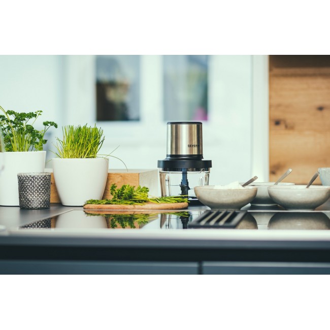 Severin KM 3867 electric food chopper 1 L 400 W Black, Silver, Transparent