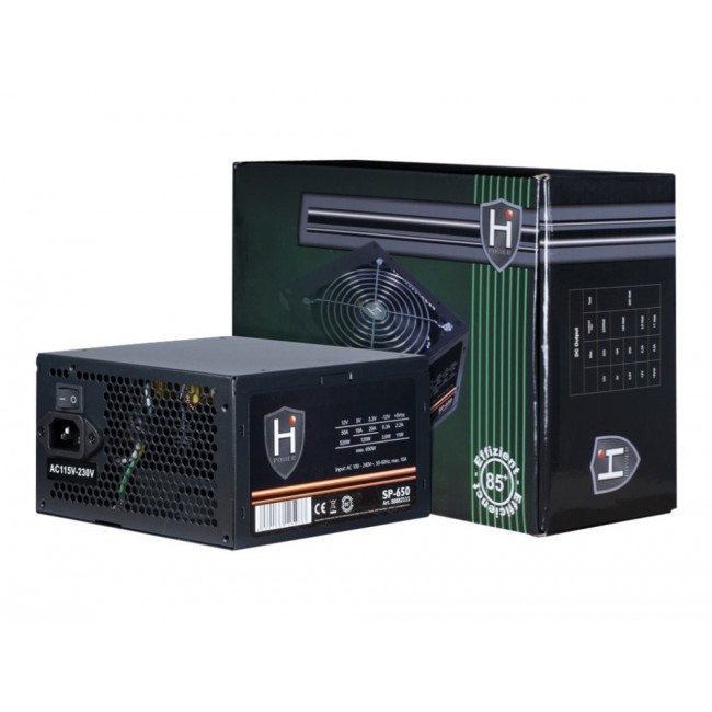 Inter-Tech HIPOWER SP-650 power supply unit 650 W 20+4 pin ATX ATX Black Inter-Tech HIPOWER SP-650 power supply unit 650 W 20+4 pin ATX ATX Black