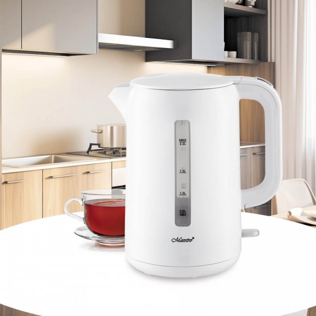 Maestro MR-022 electric kettle 2.2 L 2200 W (MR-022-WHITE) White Maestro MR-022 electric kettle 2.2 L 2200 W (MR-022-WHITE) White
