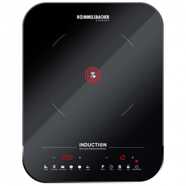 Rommelsbacher CTS 2000/IN hob Black, Silver Countertop Zone induction hob 1 zone(s)