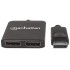 Manhattan DisplayPort 1.2 to 2-Port DisplayPort 1.2 Splitter Hub with MST, 4K@30Hz, USB-A Powered, Video Wall Function, Black, MST Multi-Stream Transport, 3 Year Warranty