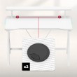 Huzaro Hero 1.9 RGB White Gaming Desk Huzaro Hero 1.9 RGB White Gaming Desk