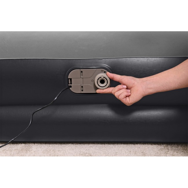 Bestway Tritech Air Mattress Queen with Built-in AC Pump and Antimicrobial Coating 2.03 m x 1.52 m x 46 cm