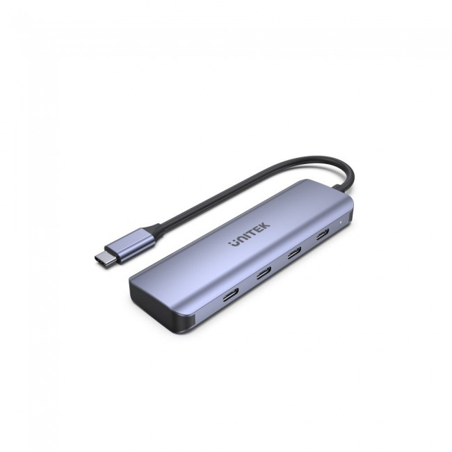 UNITEK uHUB Q4 USB 3.2 Gen 1 (3.1 Gen 1) Type-C 5000 Mbit/s Grey