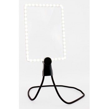 REALPOWER LED-Lupe HL-1,rechteckige LED-Leselupe zum umh nge