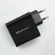 Qoltec Super Quick PD Charger | 1xUSB-C | 1xUSB | 90W | 5-20V | 2.4-4.35A | Black