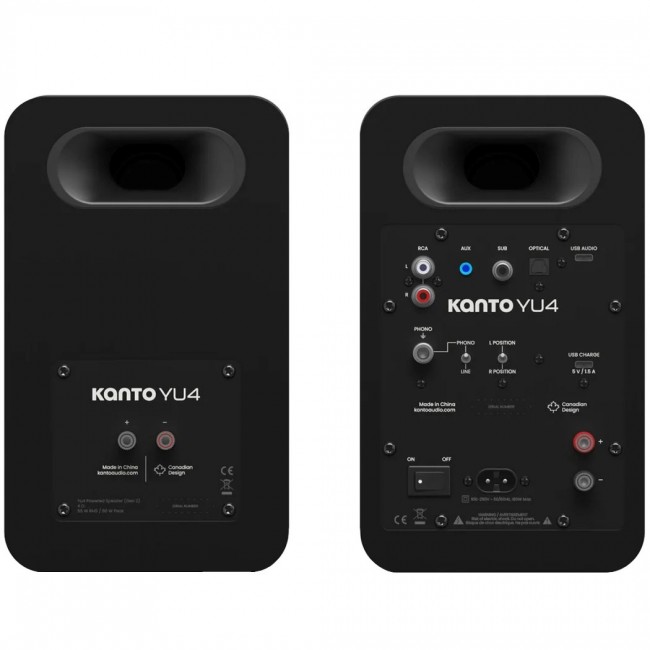 Kanto Audio YU4 - a pair of 140W Phono / Bluetooth active speakers (black)