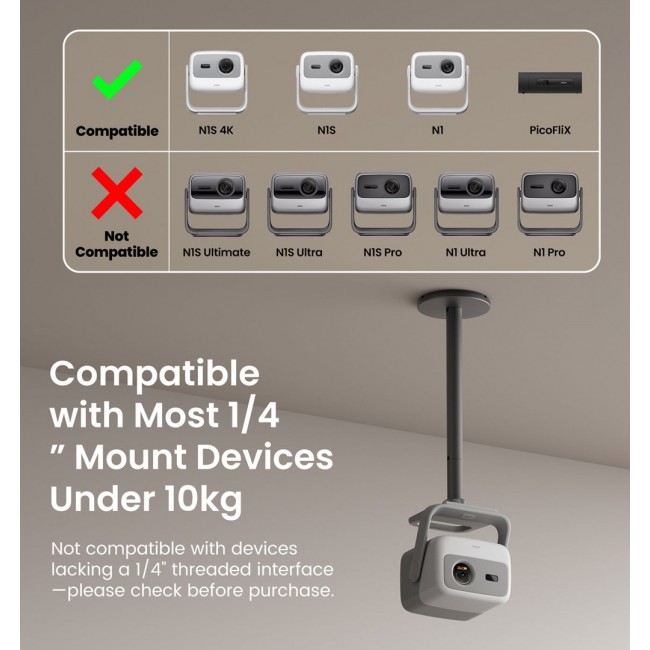 JmGO Ceiling Mount project mount Grey