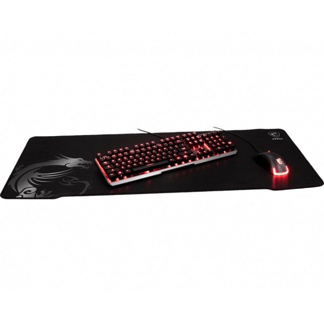 MSI AGILITY GD70 Pro Gaming Mousepad '900mm x 400mm, Pro Gamer Silk Surface, Iconic Dragon Design, Anti-slip and shock-absorbing rubber base, Reinforced stitched edges' MSI AGILITY GD70 Pro Gaming Mousepad '900mm x 400mm, Pro Gamer Silk Surface, Iconic Dragon Design, Anti-slip and shock-absorbing rubber base, Reinforced stitched edges'