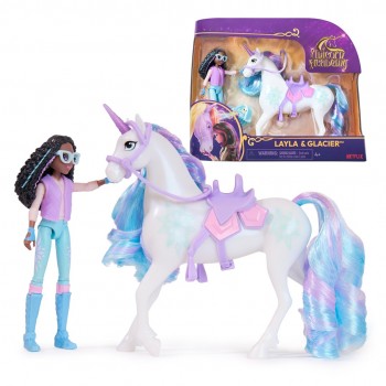 Unicorn Academy, Layla & Glacier with 2 Accessories & Hair Tool, Dolls & Unicorn Toys for Girls Ages 4 and up