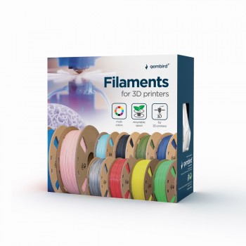 Gembird 3DP-PLA+1.75-02-BK 3D printing material Polylactic acid (PLA) Black 1 kg