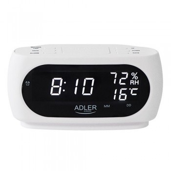 Adler AD 1186W alarm clock Digital alarm clock Black, White