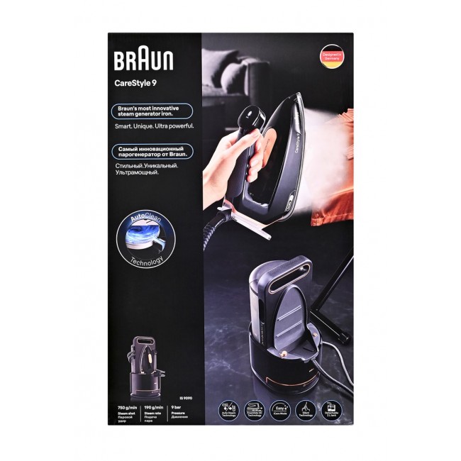 Braun CareStyle 9 IS 9090 BK 2700 W 2 L EloxalPlus soleplate Black, Copper