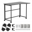 Maclean Folding Desk, Black, Mobile, 100x65 cm, max. 50 kg, Corner, L-Shaped, MC-1250 L/B