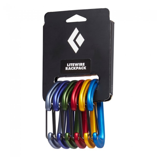 Black Diamond Litewire Rackpack Locking carabiner D-shaped Steel Blue, Green, Red, Yellow 6 pc(s) Black Diamond Litewire Rackpack Locking carabiner D-shaped Steel Blue, Green, Red, Yellow 6 pc(s)