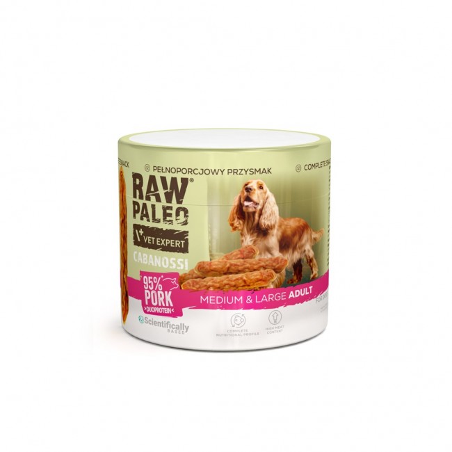 VETEXPERT Raw Paleo Cabanossi Pork Medium Large - dog treat - 100g