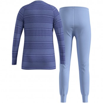 Bielizna termoaktywna - zestaw Odlo Set long ACTIVE WARM SET niebieska 128