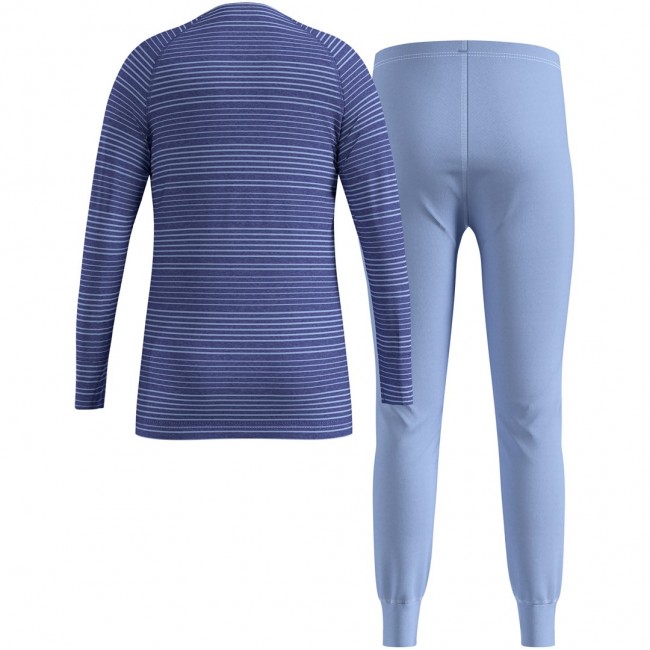 Bielizna termoaktywna - zestaw Odlo Set long ACTIVE WARM SET niebieska 128