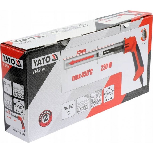 Yato YT-82190 heat gun Heat cutter 450 C 220 W Orange, Steel Yato YT-82190 heat gun Heat cutter 450 C 220 W Orange, Steel