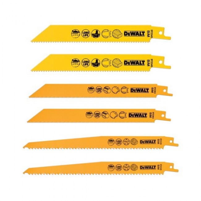 DeWALT DT2444-QZ jigsaw/scroll saw/reciprocating saw blade Sabre saw blade Bimetal 6 pc(s) DeWALT DT2444-QZ jigsaw/scroll saw/reciprocating saw blade Sabre saw blade Bimetal 6 pc(s)