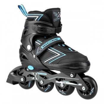 NILS EXTREME NH11912 A 2IN1 SKATES BLACK/BLUE SIZE. S (31-34) WITH INTERCHANGEABLE HOCKEY SKATES